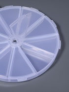 Органайзер для хранения мелочей, 10 ячеек, d=12.8×1.5 см, прозрачный - Фото 3