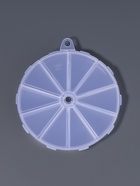 Органайзер для хранения мелочей, 10 ячеек, d=12.8×1.5 см, прозрачный - Фото 5