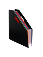 Лоток для бумаг А4, вертикальный, пластиковый, 13 отделений, чёрный - Фото 2