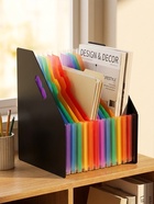 Лоток для бумаг А4, вертикальный, пластиковый, 13 отделений, чёрный - Фото 3