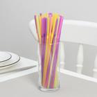 Трубочки одноразовые для напитков Мистерия, 21 см, d=5 мм, с гофрой, МИКС, 50 шт. - Фото 1