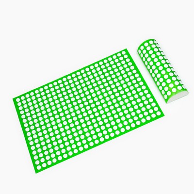 Аппликатор Кузнецова комплект,коврик 384 колючки, спанбонд,зелёный, 500*750 мм + валик 380*130