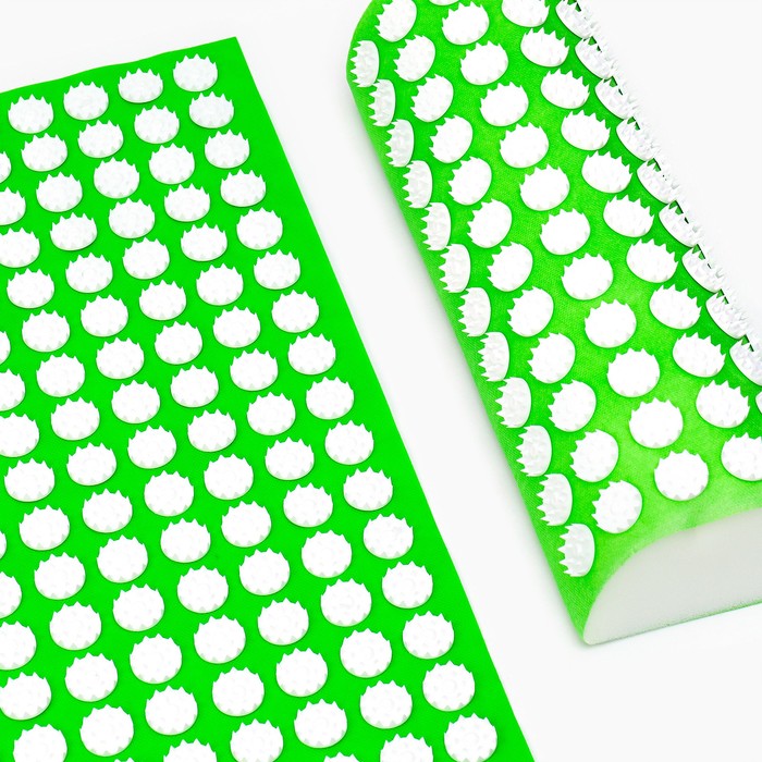 Аппликатор Кузнецова комплект,коврик 384 колючки, спанбонд,зелёный, 500*750 мм + валик 380*1