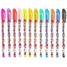 Ручка шариковая с блестками, 12 цветов, Минни Маус и Единорог - фото 10051201