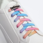 Шнурки для обуви, пара, с плоским сечением и фиксатором на застёжке, 8 мм, 100 см, цвет разноцветный - фото 7184776