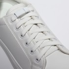 Шнурки для обуви, на магнитах, пара, с плоским сечением и фиксатором, 100 см, цвет белый - Фото 2