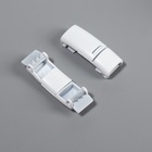 Шнурки для обуви, на магнитах, пара, с плоским сечением и фиксатором, 100 см, белые - Фото 7