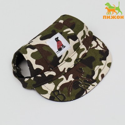 Кепка для собак, размер S, 22-34 см, камуфляж