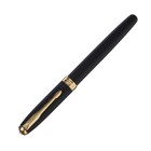 Ручка подарочная роллер, в кожзам футляре, корпус матовый черный, золото - фото 7294829