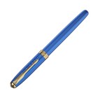 Ручка подарочная роллер, в кожзам футляре, корпус синий, золото - фото 7294840