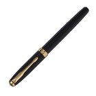Ручка подарочная перьевая в кожзам футляре, корпус черный, золото - Фото 2