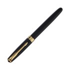 Ручка подарочная роллер, в кожзам футляре, корпус черный, золото - фото 7294856