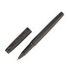 Ручка подарочная роллер, в кожзам футляре, корпус темнно-серый - фото 7294869