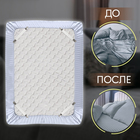 Зажимы на резинке, с регулятором, 2×18.5 см, 4 шт., белые - Фото 2