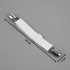 Зажимы на резинке, с регулятором, 2×18.5 см, 4 шт., белые - Фото 3