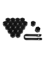 Защитный колпачок колесной гайки, 17 мм, съемник, набор 20 шт., черный - Фото 2