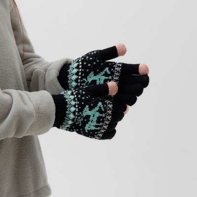 Перчатки подростковые MINAKU, 21 см, чёрные