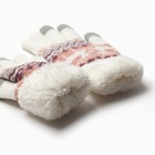 Перчатки женские на иск.меху MINAKU 22 см белый - Фото 3