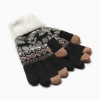 Перчатки женские на искусственном меху MINAKU 22 см черный 9614681