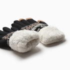 Перчатки женские на искусственном меху MINAKU 22 см черный 9614681