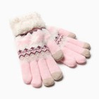 Перчатки женские на иск.меху MINAKU 22 см розовый - Фото 2