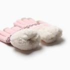 Перчатки женские на иск.меху MINAKU 22 см розовый - Фото 3