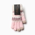 Перчатки женские на иск.меху MINAKU 22 см розовый - Фото 4