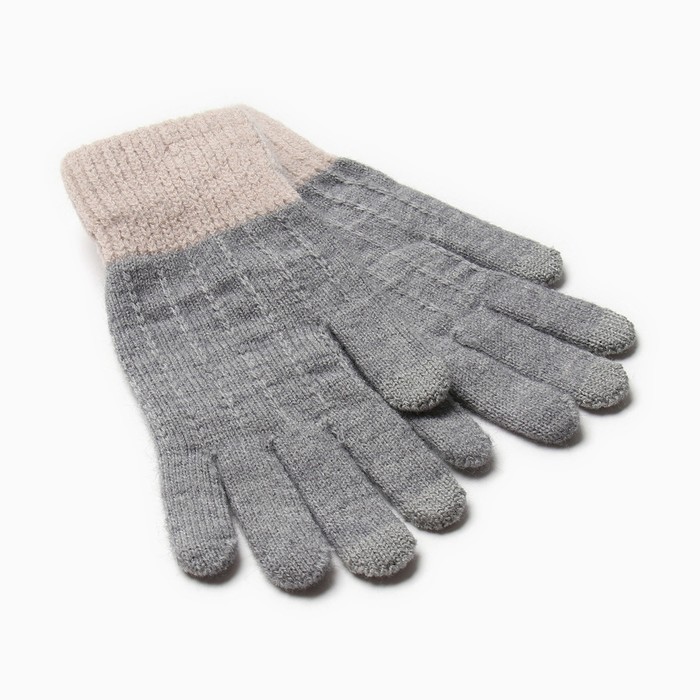Перчатки MINAKU, размер 22 см, цвет серый - Фото 1