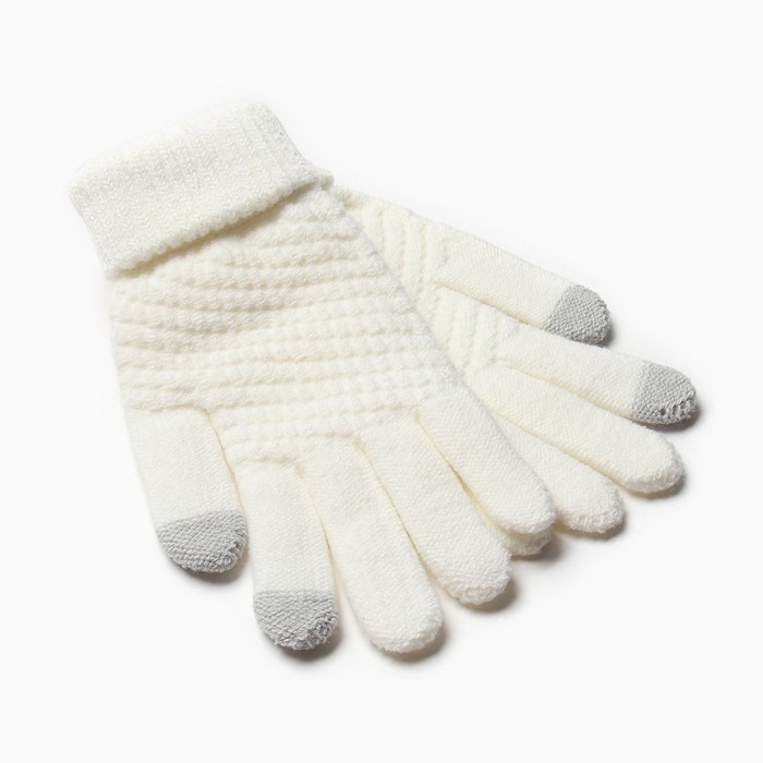 Перчатки женские MINAKU 21 см белый - Фото 1