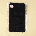 Кружевная эластичная ткань, 190 мм × 2,7 ± 0,5 м, цвет чёрный - Фото 4
