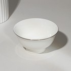 Миска фарфоровая «Золотая линия», 300 мл, цвет белый - Фото 1