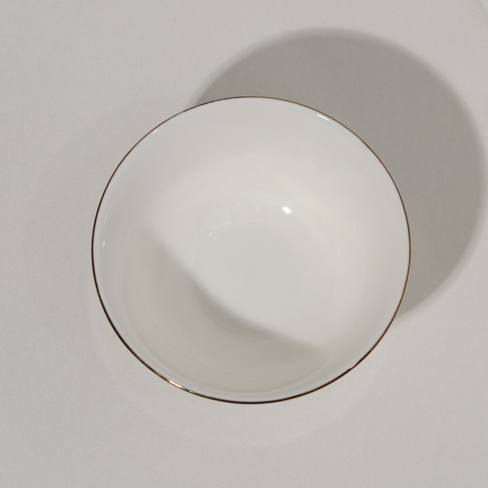 Соусник керамический «Золотоя линия», 180 мл, цвет белый - фото 1882789359