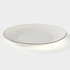 Тарелка десертная «Золотая линия», d=18 см, фарфор, белая - Фото 2