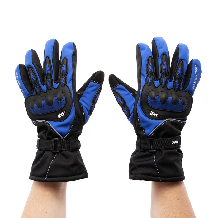 Перчатки мотоциклетные, зимние, размер XL, синий