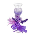 Свеча гелевая "Цветочная фантазия", цвет фиолетовый - Фото 1