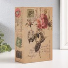 Шкатулка книга пластик, металл "Розовая роза" 5,5х12х18 см - фото 319841644
