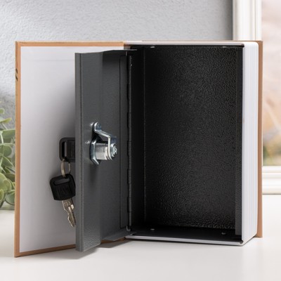 Шкатулка - книга «Розовая роза», пластик, металл, 5.5×12×18 см