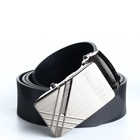 Ремень мужской, 124×3.5 см, пряжка автомат, чёрный - Фото 3