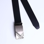 Ремень мужской, 124×3.5 см, пряжка автомат, чёрный - Фото 6