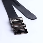 Ремень мужской, 124×3.5 см, пряжка автомат, чёрный - Фото 7