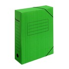 Папка архивная на резинках Calligrata, микрогофрокартон, 75 мм, до 700 л, зелёный - Фото 4