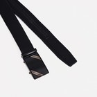 Ремень мужской, ширина 3,5 см, автомат, пряжка тёмный металл, цвет чёрный - фото 24255901