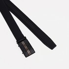 Ремень мужской, ширина 3,5 см, автомат, пряжка тёмный металл, цвет чёрный - фото 26320025