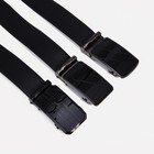 Ремень мужской, ширина 3.5 см, пряжка автомат МИКС, цвет чёрный - фото 23013580