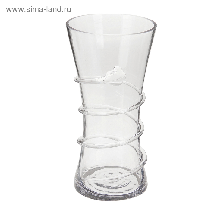 ваза стекло d-13 см обвитая 23,5*13 см - Фото 1