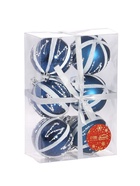 Ёлочные игрушки «Маскарад», шары новогодние, d=7 см, набор 6 шт., синий 9510133