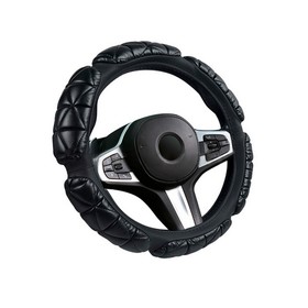 Оплётка на руль CarFashion BALLOON, размер XL, цвет черный/черный