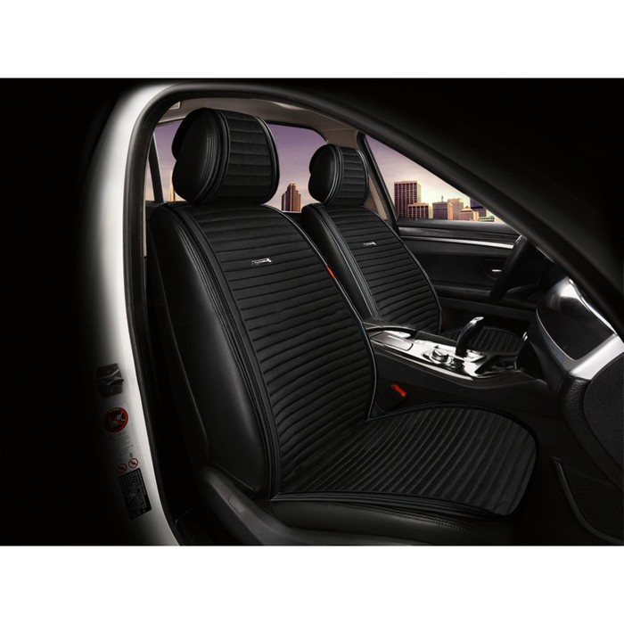 

Накидки на передние сиденья CarFashion MONACO PRO FRONT, черный/черный/черный/черный