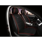 Накидки на передние сиденья CarFashion MONACO PRO FRONT, черный/черный/красный/красный - фото 266802