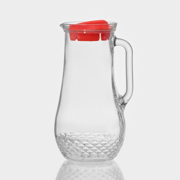 Кувшин «Крист», стеклянный, 1200 мл, с крышкой - Фото 1